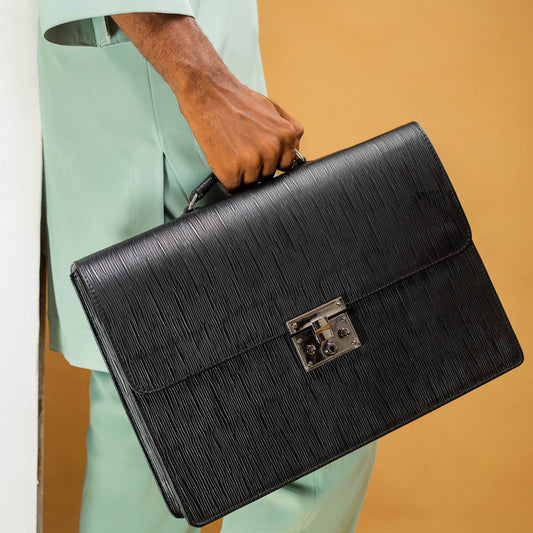 zachi briefcase (Stipes print)