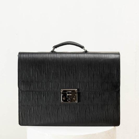 zachi briefcase (Stipes print)